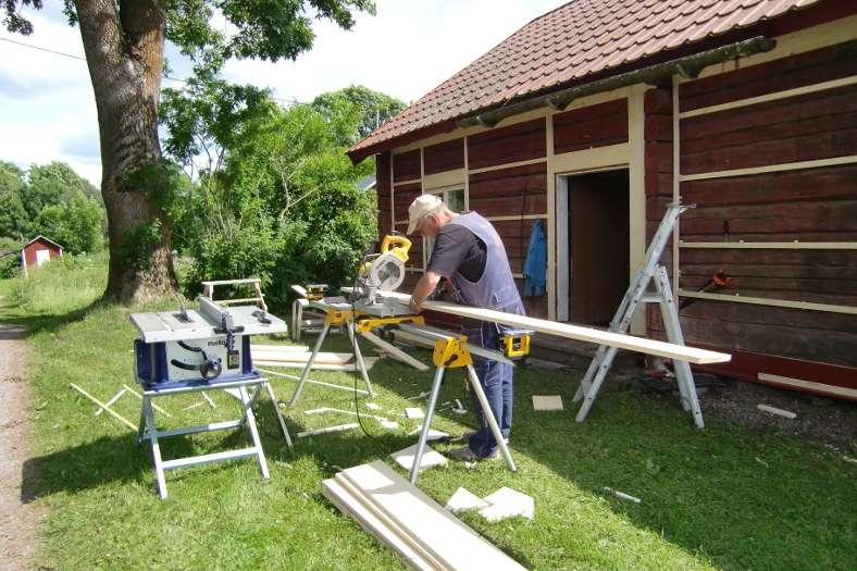 Husbyborgdagen Grindstugans framsida renoverades under 2013, stort