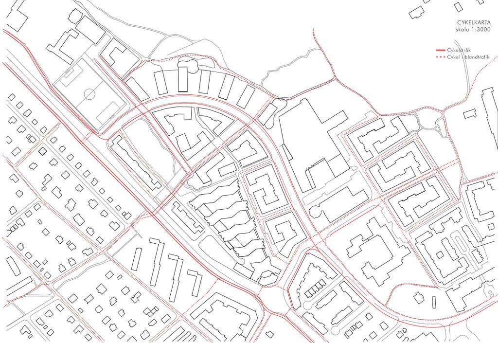 Korsningen för gångoch cykeltrafiken utförs med en signalanläggning och ev.