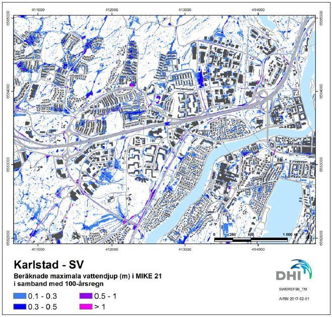 Skyfallskartorna finns inlagda i kommunens kartsystem Kartvy. Karteringen omfattar endast Karlstads tätortsområde, medan kommunens lågpunktskartering (se ovan) även omfattar kommunens övriga tätorter.