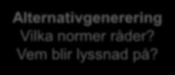 Inkludera både kvinnors och mäns förutsättningar och värderingar i beslutsfattande Att kvinnor finns med i planeringsprocessen är bra, men räcker inte.