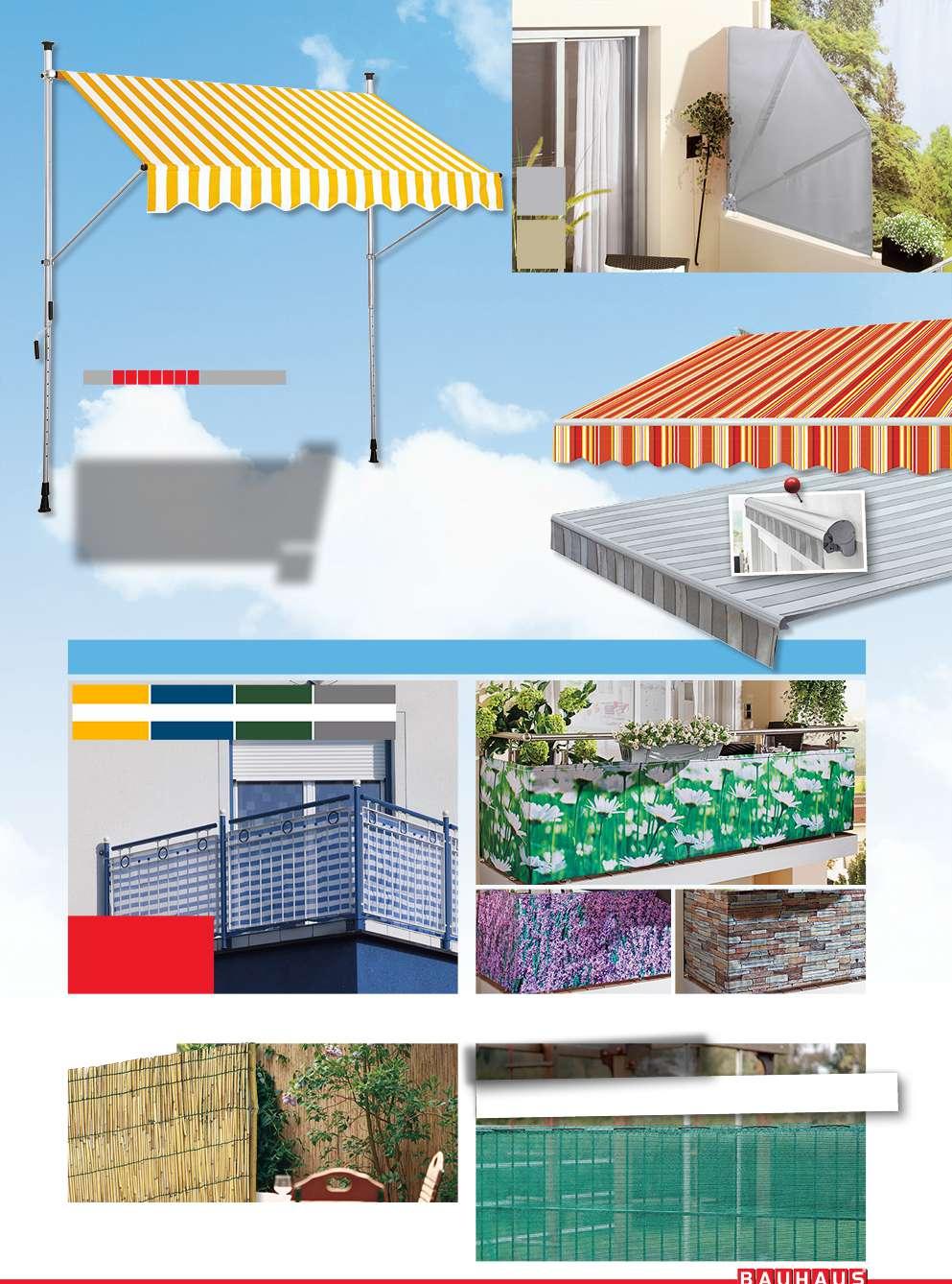 Najbolja kvaliteta za Vaš dom! 675,- Tenda jednostavna montaža, nije potrebno bušenje, poliester, žuto - bijela, sivi okvir, podesiva visina 2-3 m, podešavanje ručkicom, dim.
