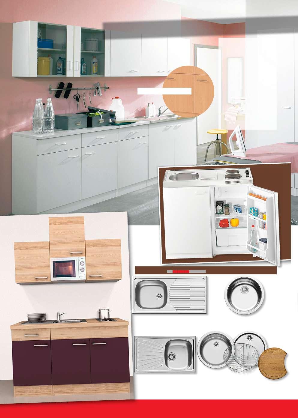 Čiste bijele linije za minimalistički raspoloživo i u boji bukve Kuhinja 'Klassik' OS 115614 bukva ili bijela Gornji ormarić, dim. 100 x 34,9 x 57,6 cm 20395810 / 83 265,- dim.
