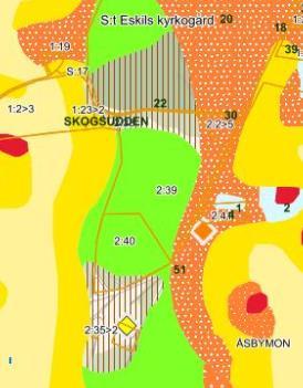 10 Figur 3.3. Utdrag ur SGU:s jordartskarta (källa: Eskilstunakartan). Det planerade deponiområdet markeras med svart ring i figuren.