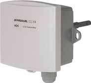 CO₂ TRANSMITTRAR HDK transmittrar används för mätning av koldioxidhalt I ventilationskanal. Nollpunkten för koldioxidmätningen kalibreras kontinuerligt med funktionen ABCLogic.