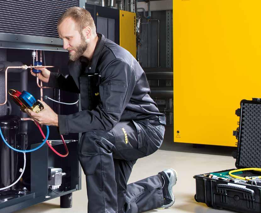 kondensatdräneringen ECO-DRAIN är tillgänglig för funktionstest från utsidan.