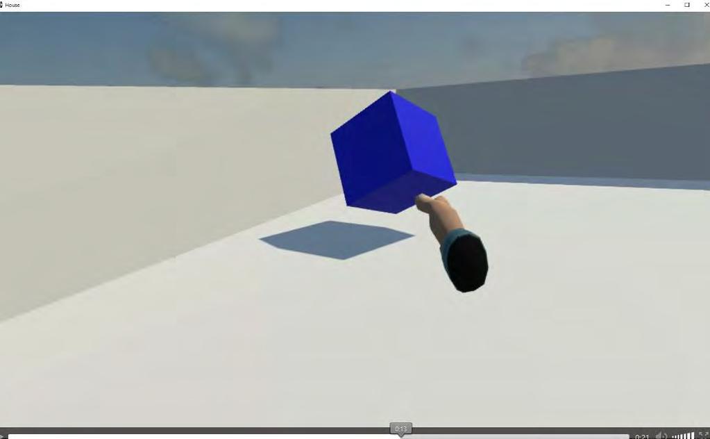 interact with virtual physical buttons Figure 2: Pointing is exercised