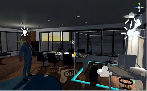 Result of the high-fidelity prototyping The final state of the high-fidelity implementation consists of a virtual environment built in Unity.