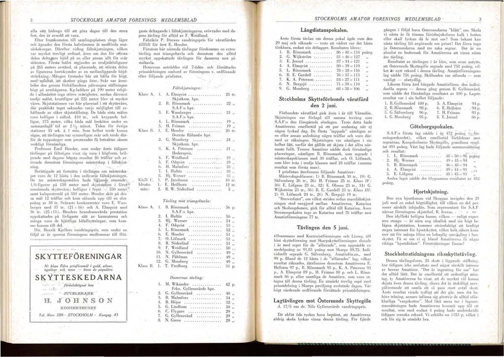 STOCKHOLMS AMATöR FöRENNGS MEDLEMSBLAD --"Sc.. T"' O"' CK::.H= OLMS AMATÖR FöRENNGS MEDLEMSBLAD 3 alla än bidraga till nit göra dagen.ill dcn stora resl dcn är n..edd nu vara. t::fler framl.