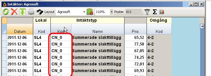 Sida 12 av 17 Ekonomi När uppgifter från slakteriet hämtas till datorn kommer även uppgifter om tillägg och