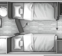 I 84: 2 x 75 cm (I 64, I 65) Nedsänkbar säng (L x B) Tillval: Nödbädd för sittgrupp (L x B) 92 x 4 cm 7 x 2 cm (Tillval: Duo-Bett