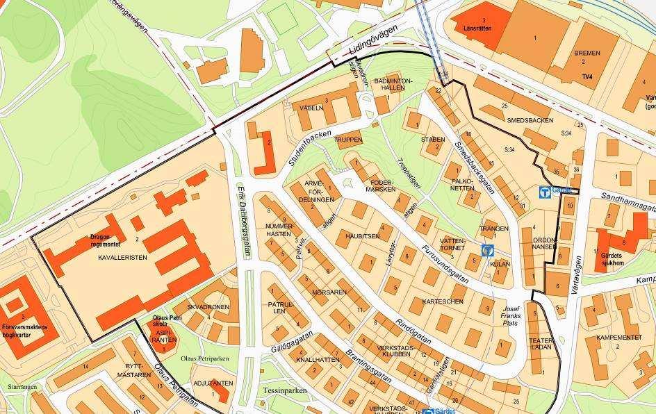 SID 5 (13) Gärdesstaden med planområdet Nationalstadsparken Utpekandet av Kungliga nationalstadsparken som riksintresse finns i 4 kap. 7 miljöbalken.