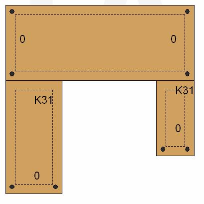 När två raka bord kopplas kommer det numera alltid med en CFF koppling (K31) att koppla