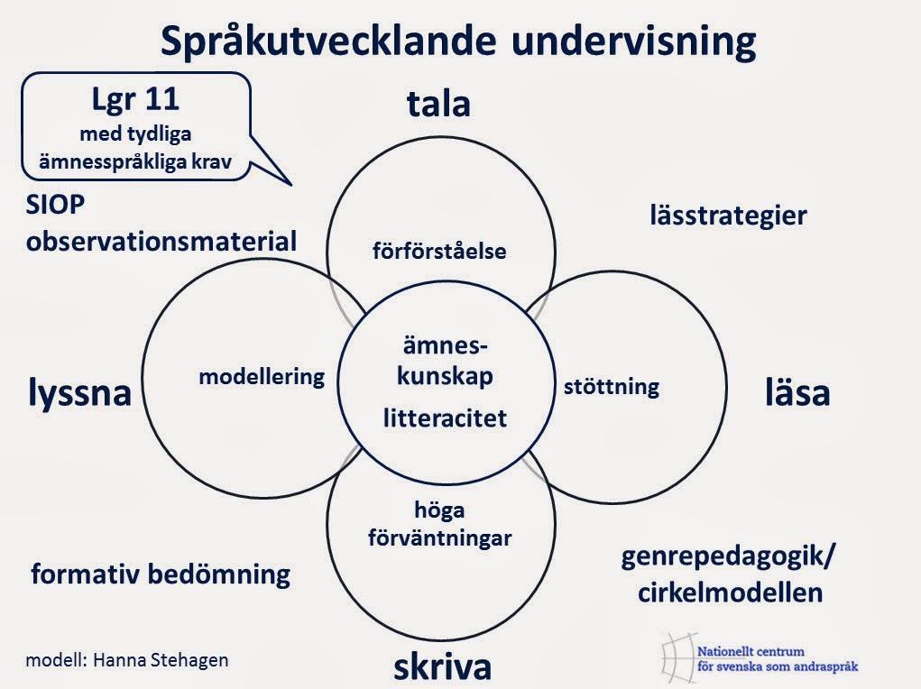 4.1.1 Kärnan i en språkinriktad undervisning: Initiera och ge utrymme för diskussioner och låt eleverna interagera kring texter Tillåt hög elevaktivitet och elevinflytande på lektionerna Motivera