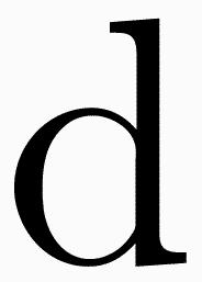 1.2 Font design A P 3 C P 1 B Figur 3: Bokstaven d genererad från en vektoriserad font. Bokstavens konturlinje nestår av linjesegment och Beziér kurvor.