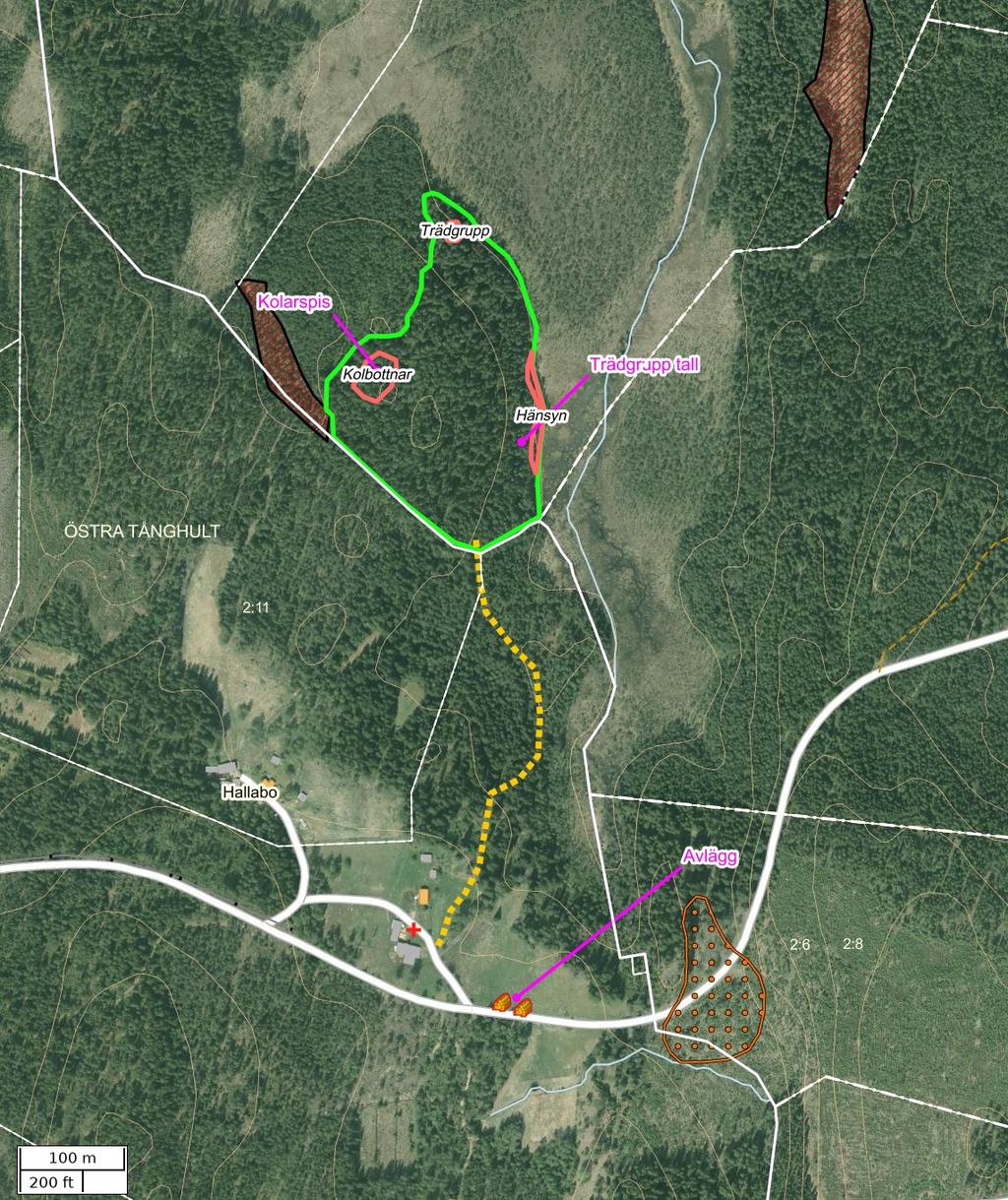 Traktdirektiv 2018-12-03 21:01 Kärvaryd 1:13 avd 17 Hushållningssällskapet Skog Detaljkarta Skala: ~1:5000