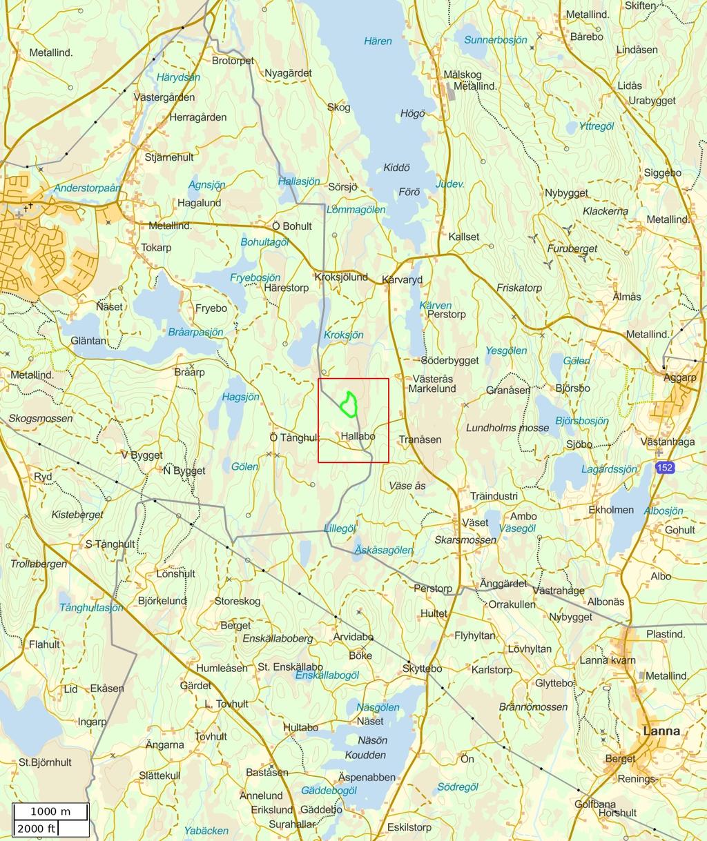 Traktdirektiv 2018-12-03 21:01 Kärvaryd 1:13 avd 17 Hushållningssällskapet Skog Översiktskarta Skala: