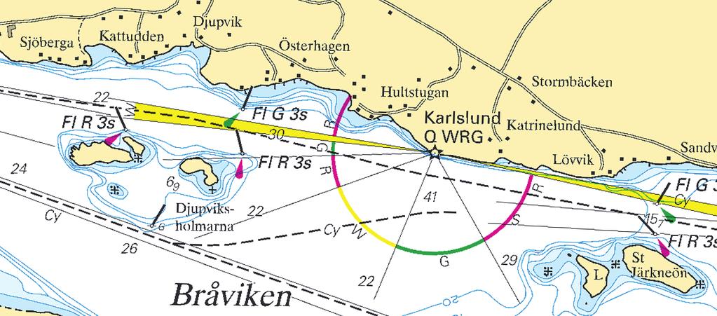 10 Sweden. Northern Baltic. Bråviken. Fairway to Norrköping. Karlslund, Säterholmen and Al
