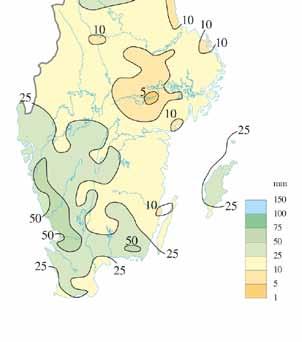 medeltemperaturen låg flera grader över det normala.