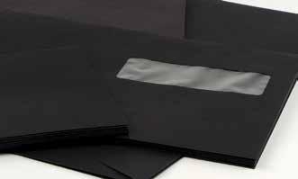 BLACKLINE Blackline: Sveriges kaxigaste kuvert tillverkas i ett helsvart 120g papper.