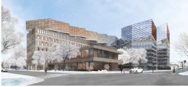 t innebär en utökning med 15 000 m 2 kontorsyta. Det s.k. Skeppet, lamellen som stäcker sig från Flemminggatan in i kvarteret byggs på med två våningar mot gatan och höjs till fyra våningar mot norr.