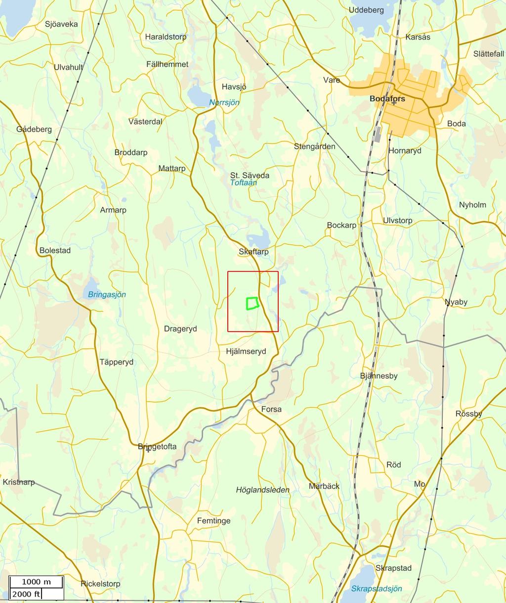 Traktdirektiv 2017-03-09 09:43 SJ, Åsbyholm 4:2 ForestTeam Översiktskarta Skala: ~1:50000