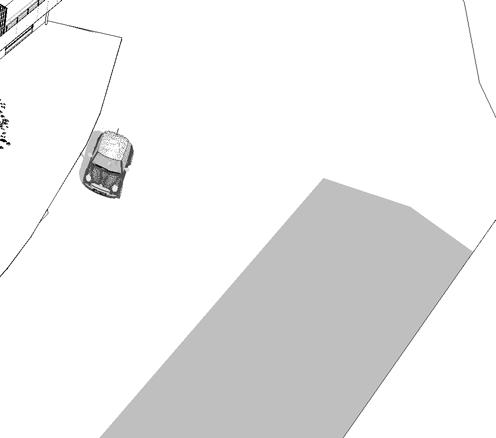 n befintlig allmän gång- och cykelbana på tomten bevaras men dras delvis om.