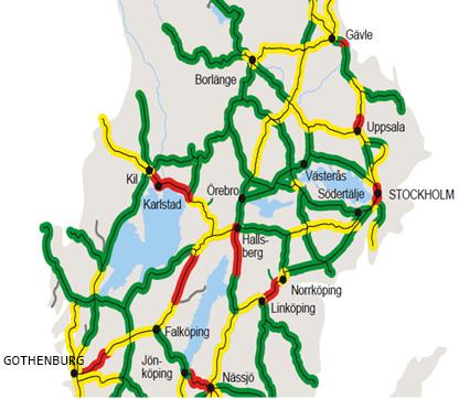 Spårkapacitet Beräkningar indikerar att alternativet: direkt sjöfart frigör ca 1 600 tåglägen per år på sträckan Stockholm-Göteborg ASEK 5 (ASEK 6) värderar