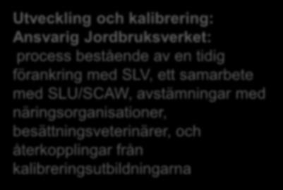 återkopplingar från kalibreringsutbildningarna OV- SLV Näringen/ organisationer Vägledning Slakt V.2.