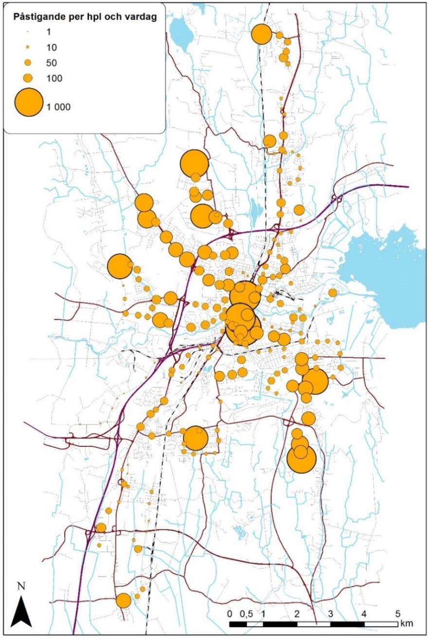 3.4 Resandet med kollektivtrafiken idag Resandet med stadstrafiken i Örebro har de senaste fem åren legat på ungefär samma nivå.