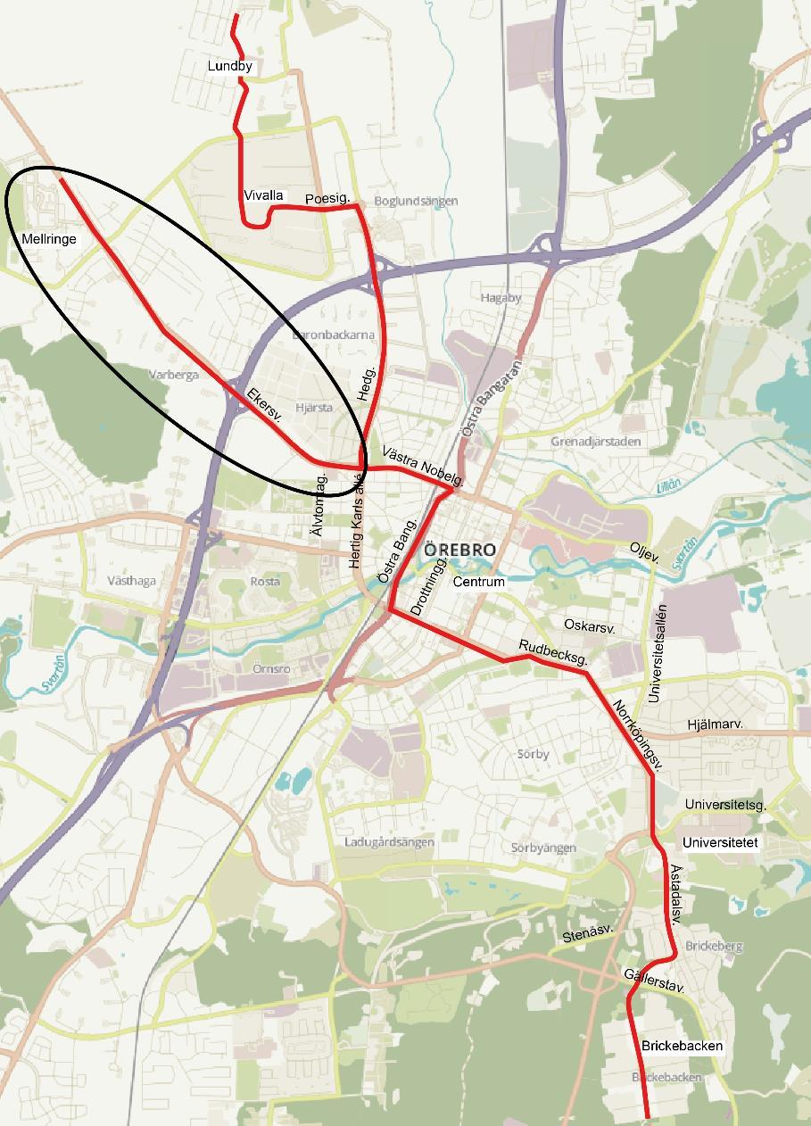 Att likt dagens stadsbusstrafik till Lundby svänga in via Vivalla centrum och sedan fortsätta norrut till Lundby är inte en godtagbar lösning för en BRT-linje och frångår de gemensamt överenskomna