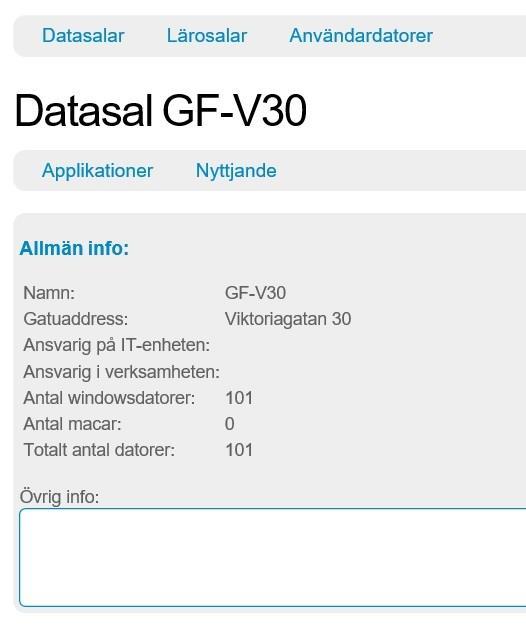 Datorsalar/Lärosalar Under länken Datorer på fakulteten hittar du information om varje dator- eller lärosal.