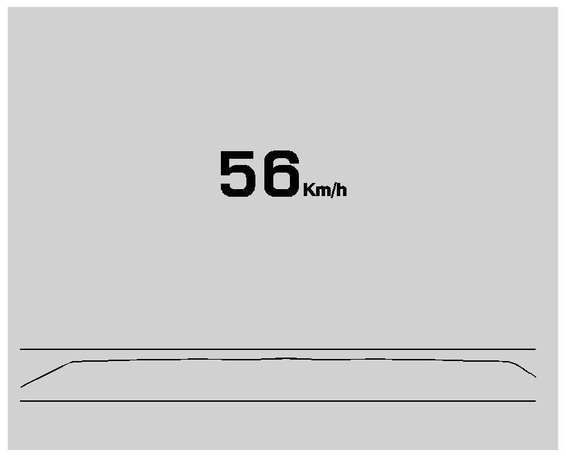 138 INSTRUMENT OCH REGLAGE Head-Up-display (HUD) { Varning Om HUD-bilden är för ljus eller sitter för högt upp kan det ta längre tid för dig att se viktig information när det är mörkt ute.