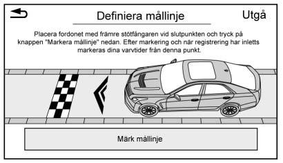 Om du vill definiera en mållinje, se "Definiera mållinje" längre fram i detta avsnitt. Om det inte finns något ledigt utrymme på SD-kortet visas ett meddelande.