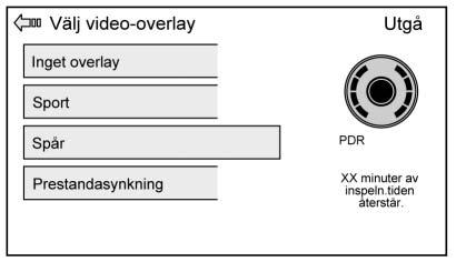 Visa videoreglagen genom att trycka på skärmen medan videon spelas upp. Video Scrubber (uppspelningsreglage) : Ändrar position och uppspelning. Stapelns längd motsvarar tiden i videon.