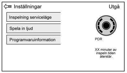 . Aktuell varvtid: Visar varvtiden om mållinjen är definierad och fordonet har korsat den definierade mållinjen minst en gång.. Vägmätare: Visar körsträckan sedan inspelningen började.