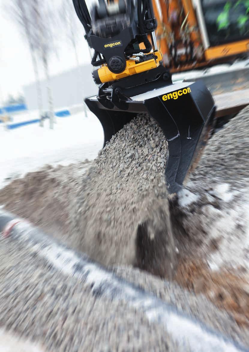 Redskap som tål riktigt tuffa tag engcon erbjuder ett brett mekaniskt redskapsprogram, anpassat efter dina behov.