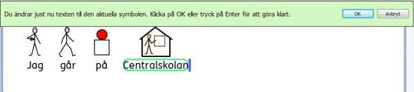 Om du istället trycker enbart Enter så kommer nästa rad att börja på nytt stycke, dvs. nedanför bilden.