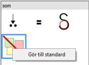 Spara val av symbol som standard När du använder SymWriter kan det hända att du vill byta till en annan symbol för ett ord än den symbol som är standard.