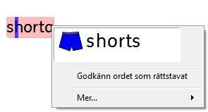 Lägga till stavningsförslag Du kan själv lägga till egna ordförslag för felstavningar där stavningskontrollen inte hittar rätt ord pga fonem som till exempel skjorta och shorta.