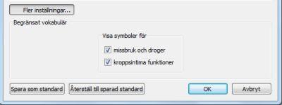 När du har bestämt inställningarna för dina ordlistor klickar du på OK för att komma tillbaka till dokumentet, eller klicka på Avbryt för att gå tillbaka till dokumentet utan att några ändringar