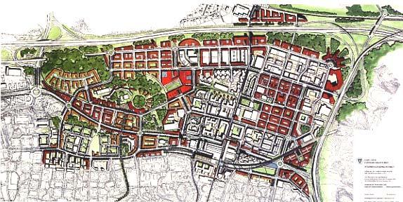 utbyggnad av bebyggelsen i den nya stadsdelen vid Kista Gård. Gatunätet överensstämmer med den gatustruktur som anges i strukturplanen för Kista Science City.