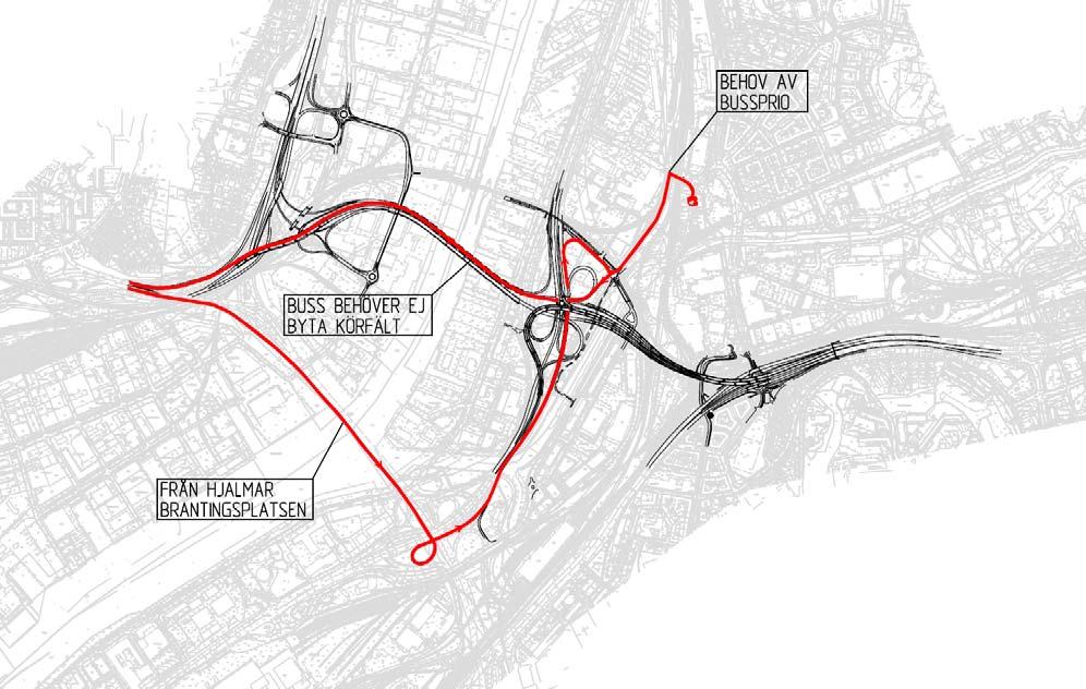 5 (7) Lundbyleden: Gamlestadstorget (Brunnsbo) Hjalmar Brantingsplatsen Den snabbaste sträckningen mot Hjalmar Brantingsplatsen är via Slakthusgatan - Marieholmstunneln.