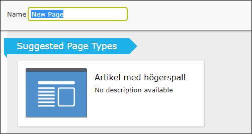 Rubrik och ingress sätts precis som på samfällighetssidan.