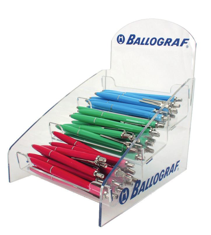 Cardboard display for 18 pens in one-piece