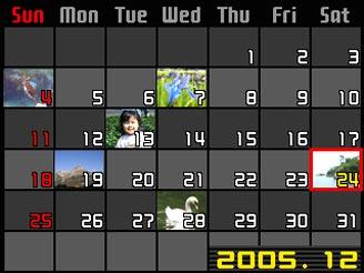 AVSPELNING Visning av kalenderskärmen Gör på nedanstående sätt för att visa en komplett månadskalender.