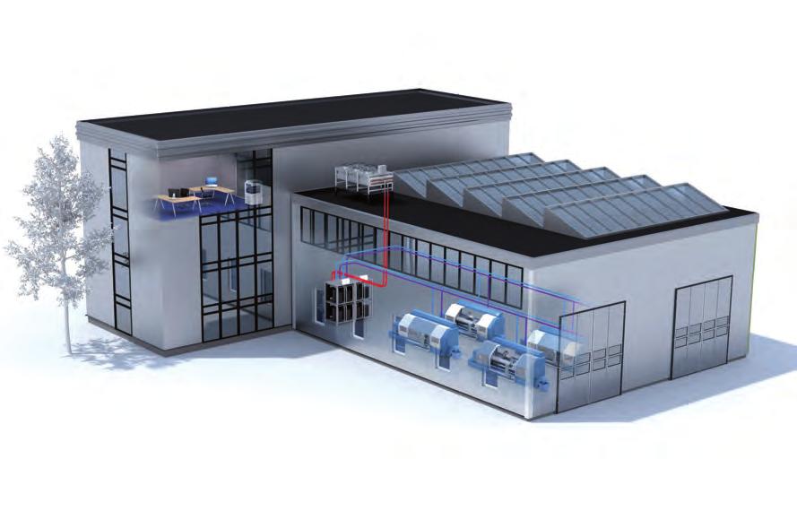 på årsbasis) Dimensionerade med låga vätsketryckfall Värmeåtervinning Utbytessystem enkel service Miljö Minimal