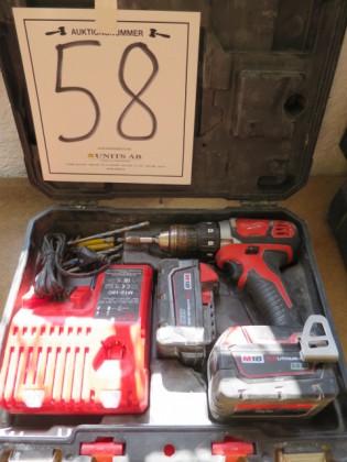 skruvdragare Milwaukee M18 BDD, 2st