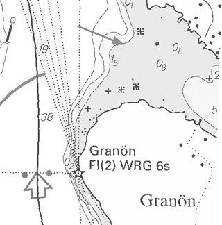 3 Nr 75 UNDERRÄTTELSER / NOTICES Bottenhavet / Sea of Bothnia * 2724 Sjökort/Chart: 524 Sverige. Bottenhavet. O om Sundsvall. N om Granön. Djupinformation ändras.