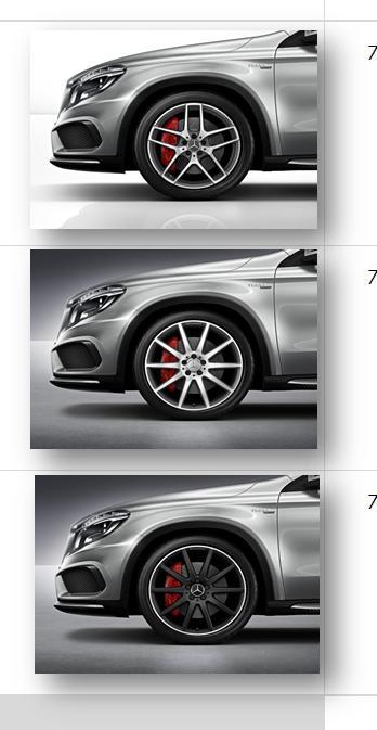 CDI CDI 4MATIC 4MATIC AMG lättmetallfälgar 48,3 cm (19") i 5-ekerdesign, 664 lackerade i svart med glanssvarvad fälghorn, 8J x 19 ET43,5 med däck 235/45 R 19 Med Style Line, P27-19 000 Med Urban