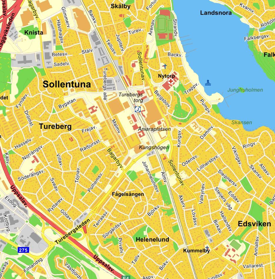 Sida 5 (26) 3 Planområdet och dess förutsättningar Planområdet är beläget i Sollentuna centrum,